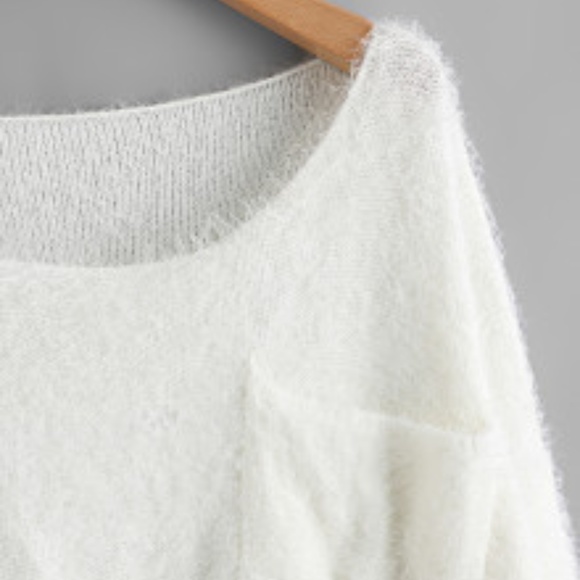 The Perfect Fuzzy Sweater in Snow - Picture 3 of 4